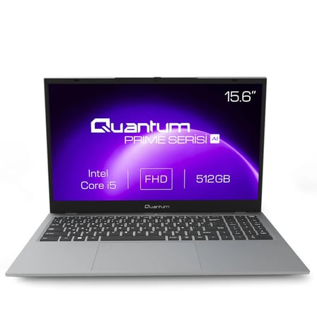 Quantum Prime TM1200 intel i5-13600H 8GB 512GB SSD HDMI+WiFi+RJ45 ışıklı klavye parmak izi okuyucu 15.6" FHD IPS Freedos Notebook QNNTB10B060718