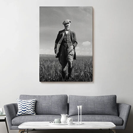 Atatürk Portre Tablosu Mustafa Kemal Atatürk Dikdörtgen Dekoratif Kanvas Tablo-fc-127
