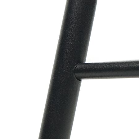 Bar Taburesi Ahşap Deri Döşemeli Metal Ayaklı – 75cm