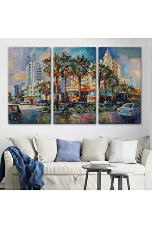 Yağmurdan Sonra Sevilen Sochi Şehrinin Mimari Manzara Kanvas Duvar Tablosu-1114