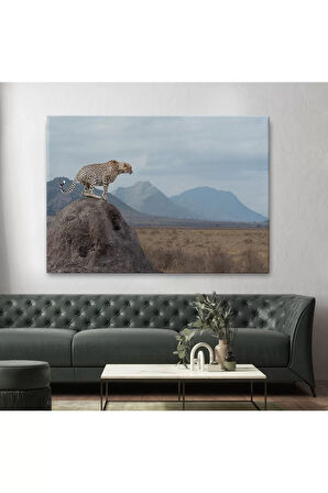 Leopar Dekoratif Kanvas Tablo -1127