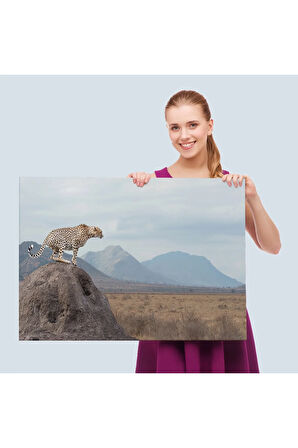 Leopar Dekoratif Kanvas Tablo -1127