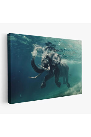 Yüzen Fil Dekoratif Kanvas Tablo 1128