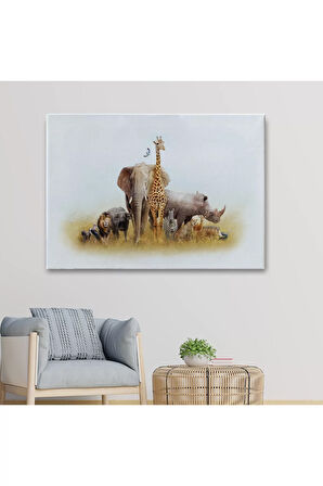 Hayvanlar Alemi Dekoratif Kanvas Tablo 1146
