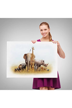 Hayvanlar Alemi Dekoratif Kanvas Tablo 1146