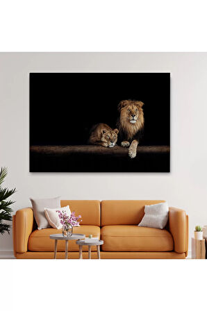 Aslanlar Dekoratif Kanvas Tablo 1151