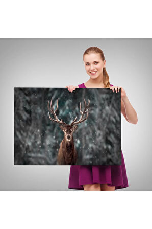 Geyik Dekoratif Kanvas Tablo 1164