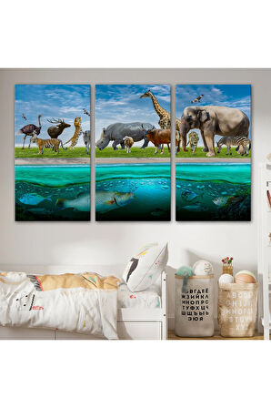 Hayvanlar Alemi Dekoratif Kanvas Tablo 1177