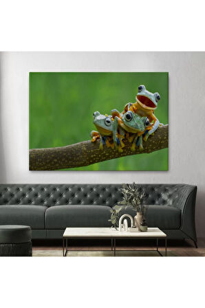 Küçük Kurbağalar Dekoratif Kanvas Tablo 1179