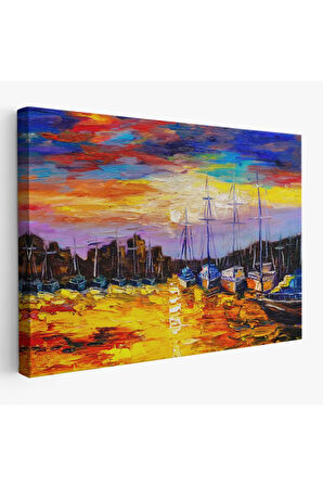 Balıkçı Köyü Kanvas Duvar Tablosu-1188