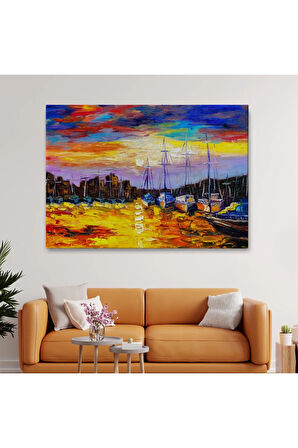 Balıkçı Köyü Kanvas Duvar Tablosu-1188