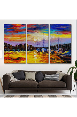 Balıkçı Köyü Kanvas Duvar Tablosu-1188