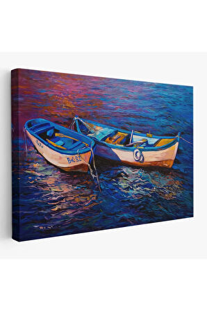 Balıkçı Tekneleri Kanvas Duvar Tablosu-1191