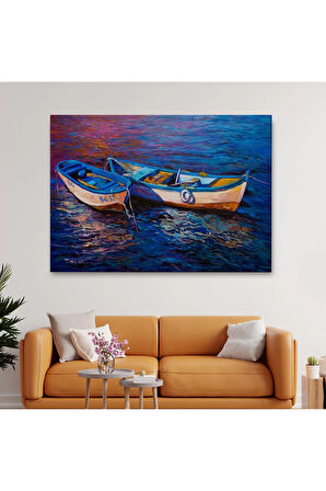 Balıkçı Tekneleri Kanvas Duvar Tablosu-1191