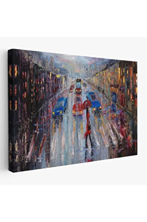 Yağlı Boya Görünümlü Modern Kanvas Duvar Tablosu, Tablo-1197