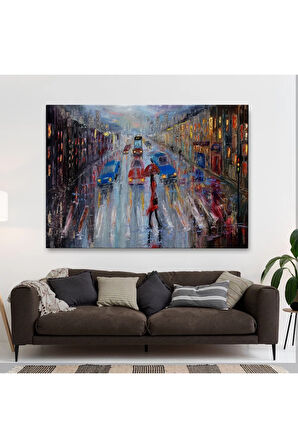 Yağlı Boya Görünümlü Modern Kanvas Duvar Tablosu, Tablo-1197