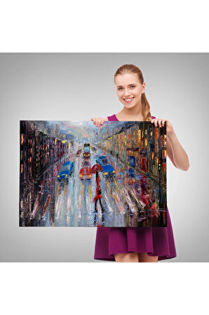 Yağlı Boya Görünümlü Modern Kanvas Duvar Tablosu, Tablo-1197