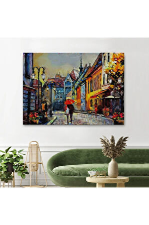 Kiev Ukrayna Sokak Manzarası Duvar Tablosu-1213