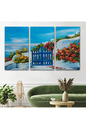 Deniz Manzaralı Bahçe Duvar Tablosu-1220