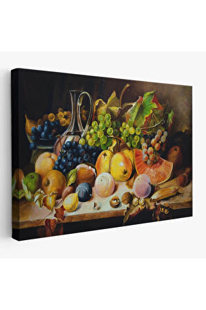 Masa Üstündaki Meyveler Yağlı Boya Görünümlü Tablo-1221
