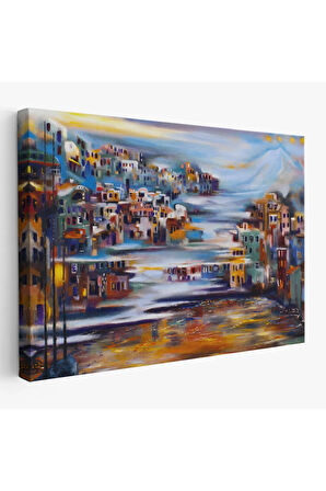 Volkan Eteğindeki Kasaba Duvar Tablosu-1226