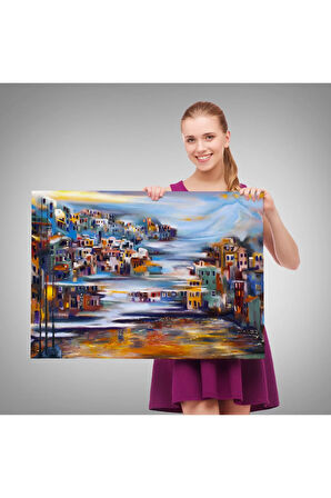 Volkan Eteğindeki Kasaba Duvar Tablosu-1226