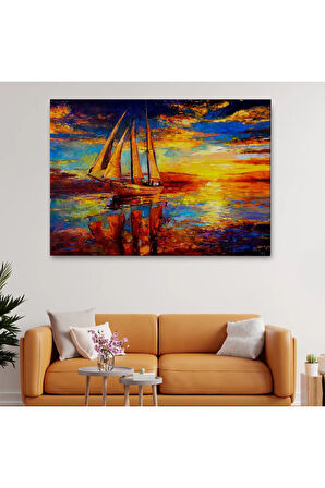 Okyanustaki Büyük Yelkenli Duvar Tablosu-1227