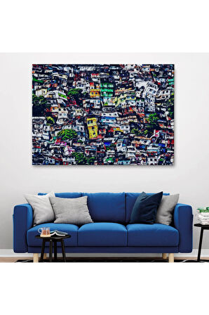 Kalabalık Şehir Manzarası Duvar Tablosu-1228