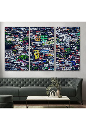 Kalabalık Şehir Manzarası Duvar Tablosu-1228