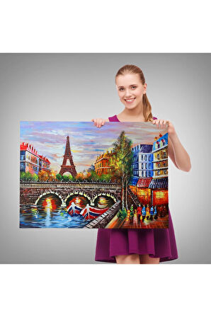 Fransa Paris Eyfel Kulesi Manzaralı Duvar Tablosu-1232