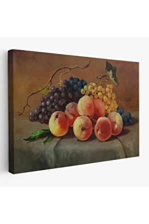 Masa Üstündaki Meyveler Yağlı Boya Görünümlü Tablo-1233