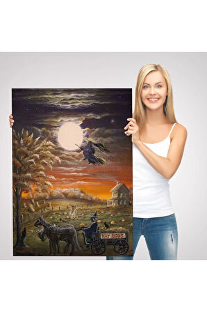 Cadılar Bayramı Helloven Dekoratif Duvar Tablosu -6251