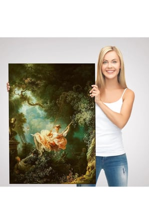 Jean-honore Fragonard Salıncağın Mutlu Kazaları Tablosu-6253