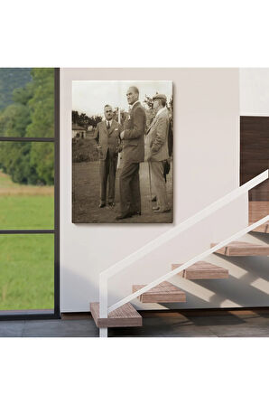 Atatürk, Celal Bayar, Ve Kılıç Ali İle Muhafız Alayında Denetlemelerde Bulunurken Tablo-6259