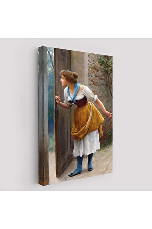 Eugene De Blaas'ın Kulak Misafiri Reprodüksiyon Tablosu-6276