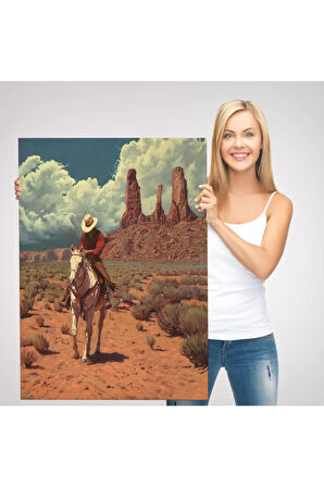 Amerikalı Kovboy Dekoratif Duvar Tablosu-6280