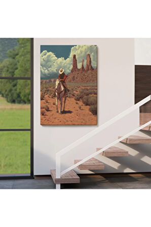 Amerikalı Kovboy Dekoratif Duvar Tablosu-6280