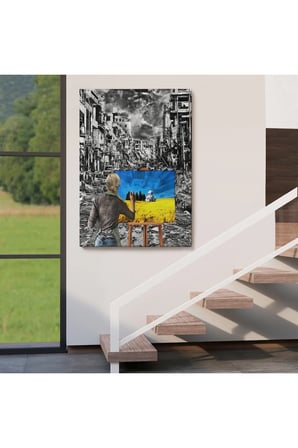 Hayalindeki Ukrayna'yi Çizen Ukraynalı Ressam Tablosu-6295