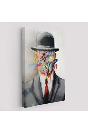 Rene Magritte Ünlü Resim “insanın Oğlu” Graffiti Pop Art Tablosu-6316