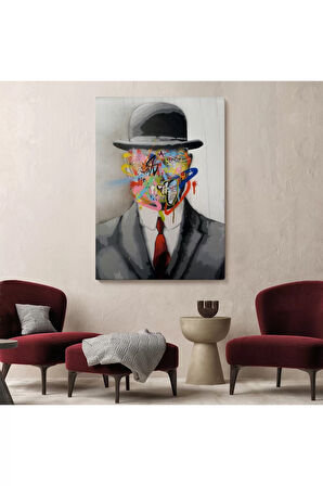 Rene Magritte Ünlü Resim “insanın Oğlu” Graffiti Pop Art Tablosu-6316