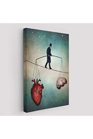 Akıl Ve Kalp Arasındaki Balans Duvar Tablosu-6363