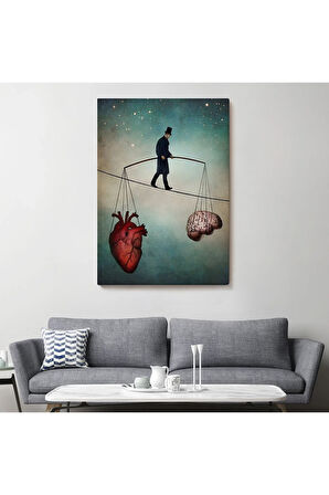 Akıl Ve Kalp Arasındaki Balans Duvar Tablosu-6363