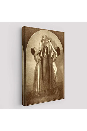 Şabat Ayinin De Dans Eden Kadınlar Dekoratif Duvar Tablosu Halloween -6385