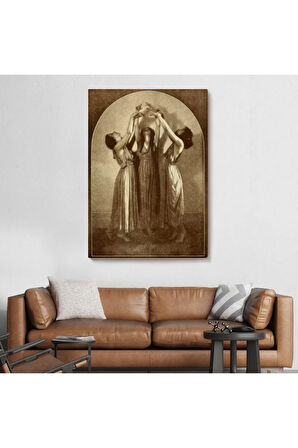 Şabat Ayinin De Dans Eden Kadınlar Dekoratif Duvar Tablosu Halloween -6385