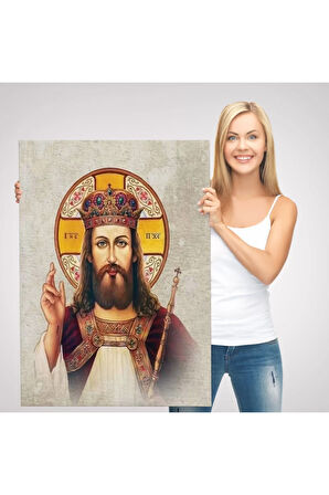 Hz İsa Tablosu, Kilise Hediyesi Long Live Christ The King Jesus Christ -6387