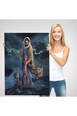 Rab İsa Peteri Kurtarma Tablosu,  Kilise Hediyesi Long Live Christ The King Jesus Christ -6392