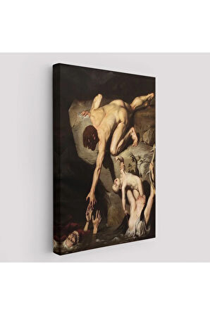 Tufan Sahnesi Tablosu Scene Of Deluge - Joseph Desire Court-6414