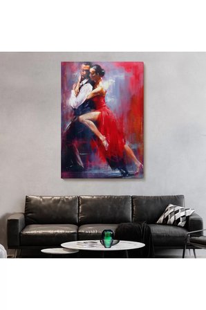 Tango Yapan Çift Dekoratif Duvar Tablosu-6427