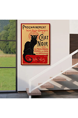 Siyah Kedi Tablosu - Le Chat Noir Theophile Steinlen-6431