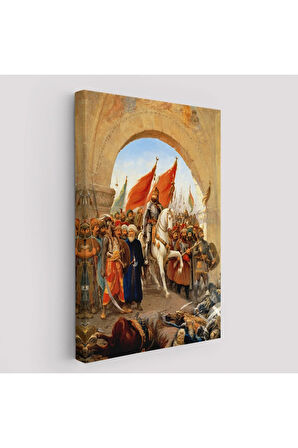 Fatih Sultan Mehmet Istanbul'a Girişi Tablosu - Fausto Zonaro -6439